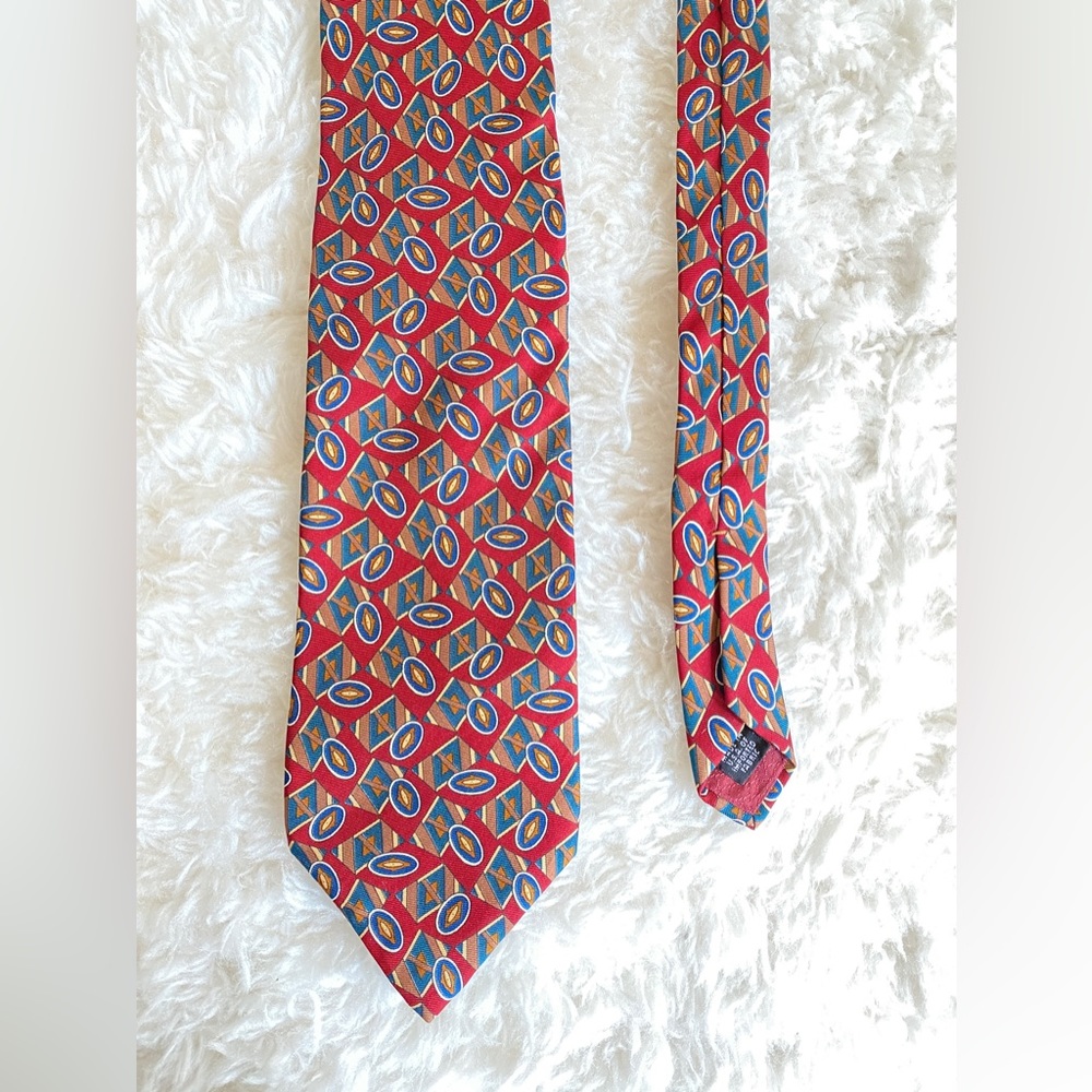 Christian Dior monsieur Silk tie red made in USA
